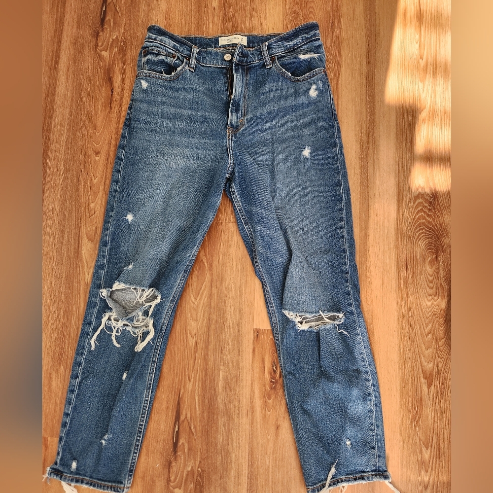 Abercrombie high rise mom jeans